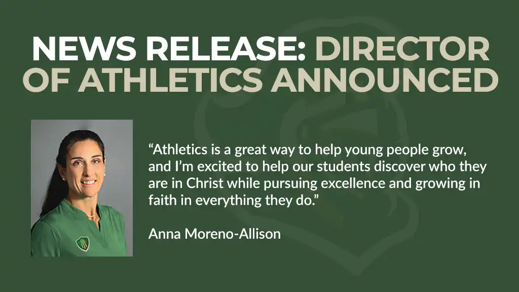 Gateway CHristian Academy - athletic director news release - Anna Moreno-Allison