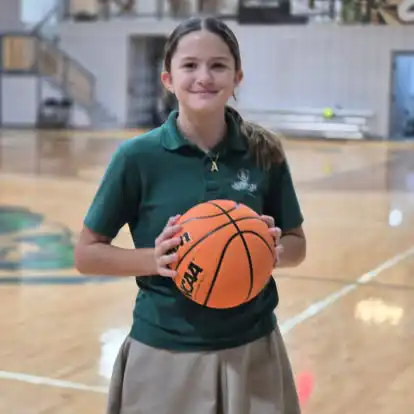 Gateway Christian Academy - Physical Education PE - girl with basketball