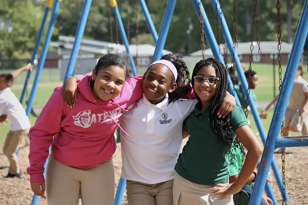 Gateway Christian Academy - Physical Education PE - girls being friends