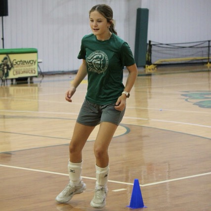 Gateway Christian Academy Va Beach -girl in PE class running drills